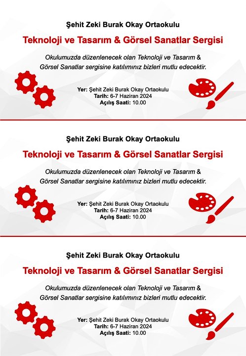 Teknoloji tasarım sergisi davetiyesi önizlemesi