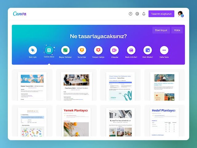 Canva Görsel Tasarım Platformu