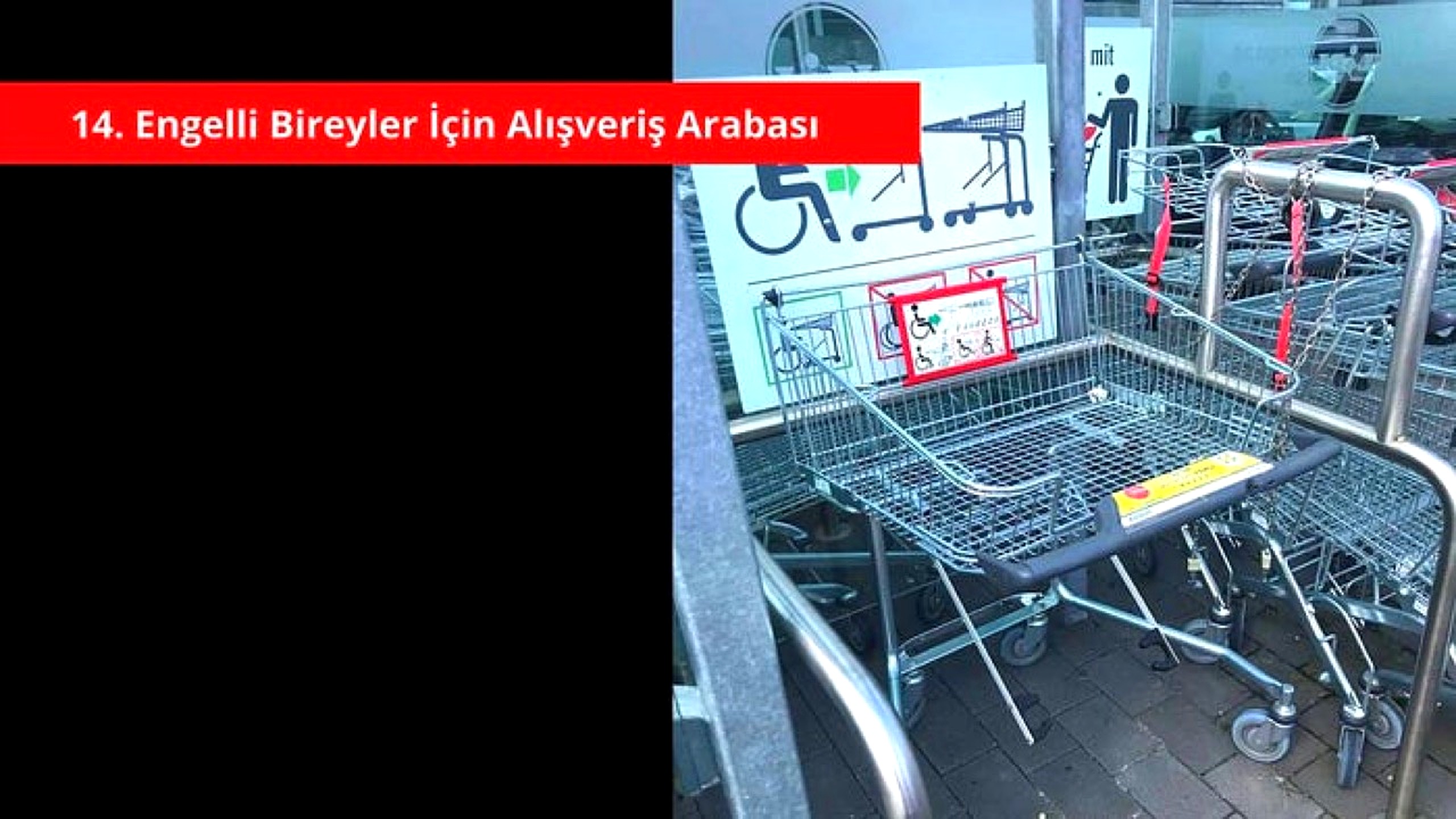 Engelli alışveriş arabası