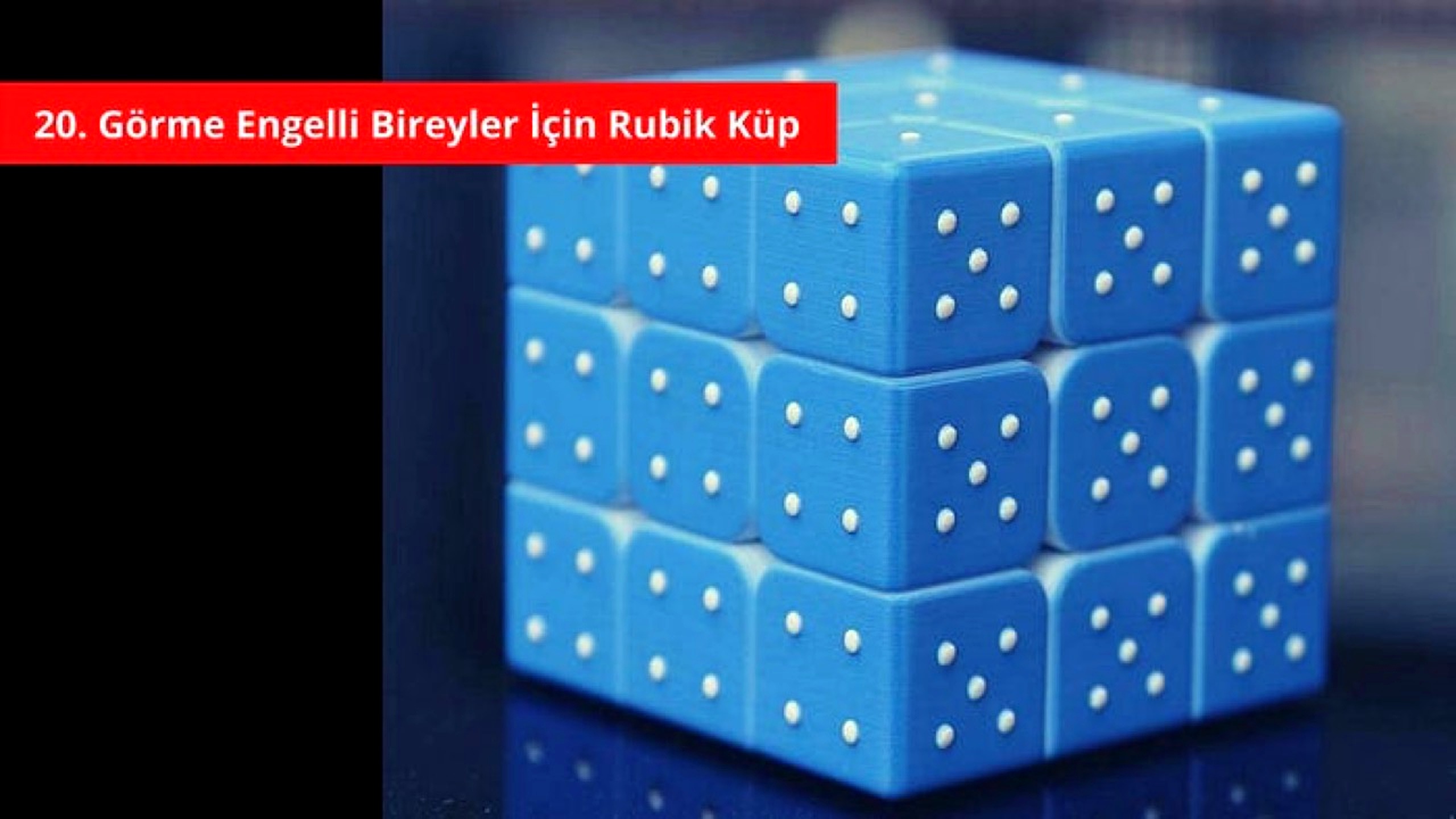 Görme engelli Rubik küp