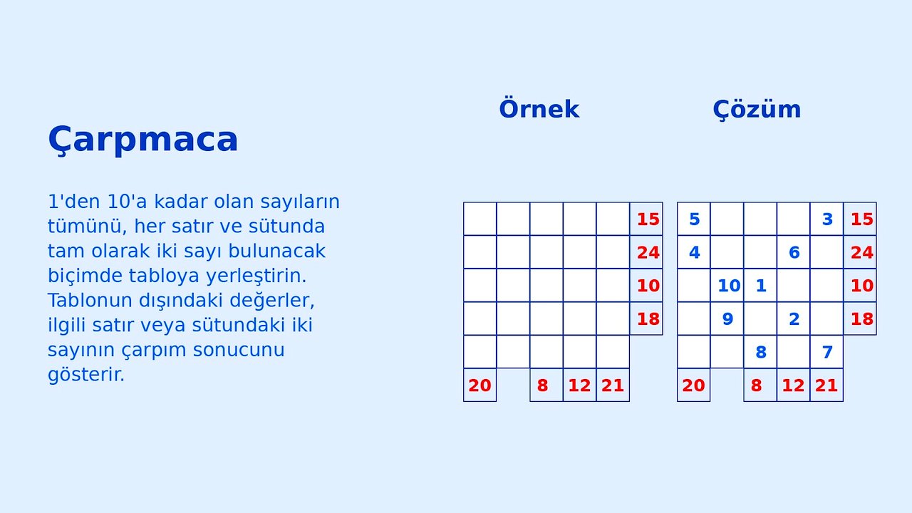 Çarpmaca Zekâ Oyunu Kapak Görseli